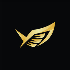 Letter Y Wing Luxury Modern Simple Icon Business Creative Logo