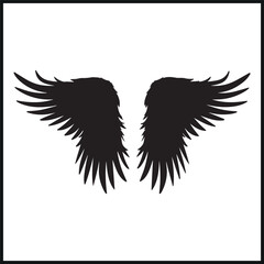 Obraz premium Wings Black Silhouette