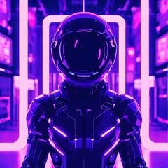 artificial intelligence concept design with futuristic look