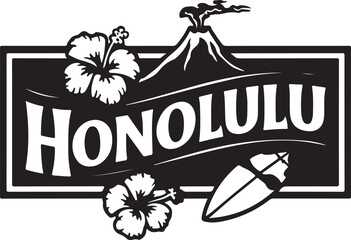 Honolulu Typography Vector Illustration © PapaGray