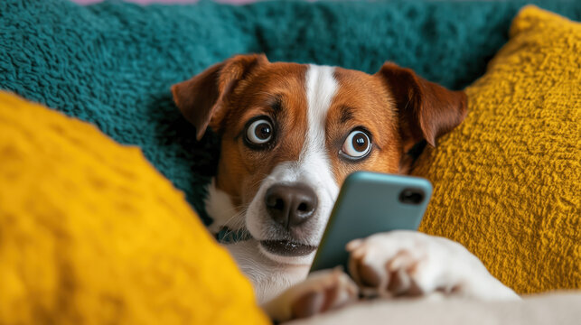 Dog is Ashamed/Embarrassed/Surprised at what they found on the Cell Phone!