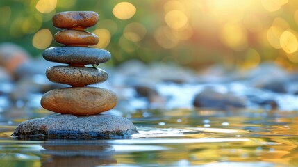 Obraz premium Stress Management: Blend breathwork, progressive relaxation, and serene nature walks into your routine to reduce stress and promote overall relaxation. 
