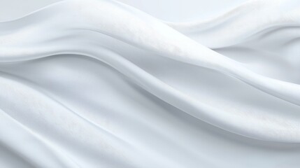 Obraz premium Elegant white fabric flowing gracefully a study in texture and light for fashion and design inspiration