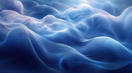 abstract composition featuring deep blue hues blending seamlessly with hints of light, invoking a sense of calm and tranquility, perfect for a digital background