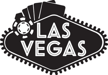 Las Vegas Typography Vector Illustration