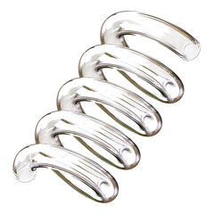 spiral shape glass 3d illustration