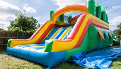 Fun and Thrills: The Exciting Setup of a Bouncy Castle Slide for Kids