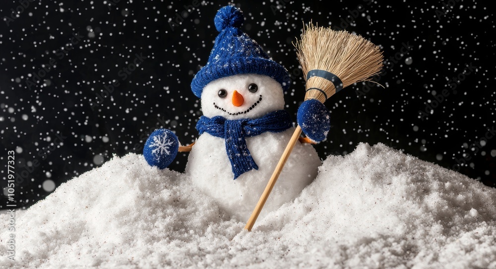 Aufkleber the background of a christmas winter scene is dominated by snow and blurred bokeh. a greeting card f