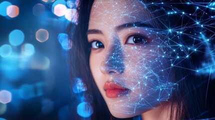 Virtual influencers from different countries connecting with global audiences through social media and advanced technology