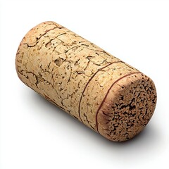 Wine cork, white isolate background