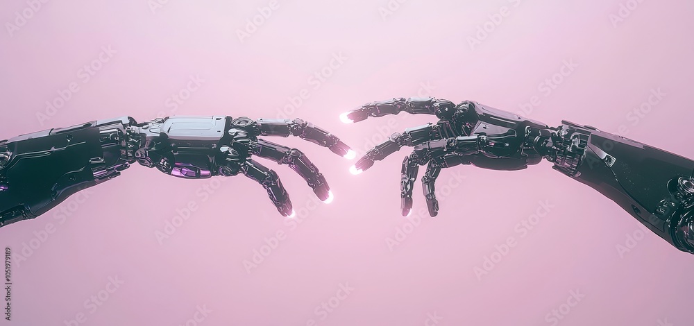 Poster Digital future robot 3D automation ai 4.0