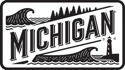 Michigan State Vector Illustration