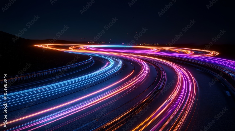 Poster an abstract technology background with lines for network, data center, server, internet, speed, and 
