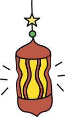 Hanging lantern with star 