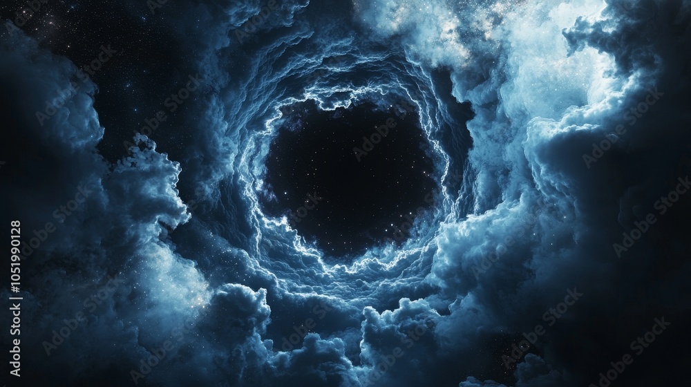 Poster a spiral galaxy vortex displaying swirling stars and colorful nebulae