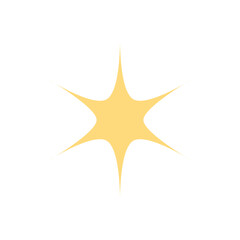 Fototapeta premium Shine or sparkle. Sparkling star in yellow color on transparent background. Sparkle star icons. Shine icon. Star sparkle doodles. SVG