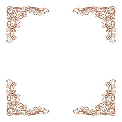 border frame ornament wedding decoration