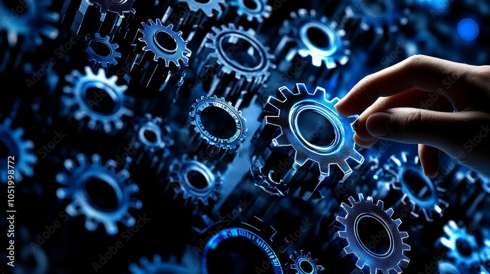 Leinwandbilder Process automation, optimisation of industrial processes, simulation of software development concepts.