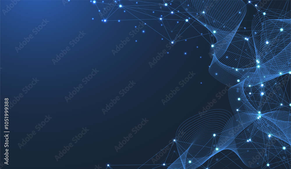 Aufkleber Artificial Intelligence with circuit electric line style. Digital futuristic machine learning design. AI graphic design for website, banner, header, social media, mobile app, UI. Vector illustration