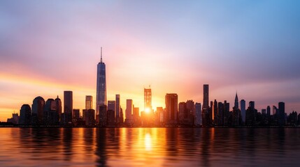 Obraz premium Golden Horizon of Growth