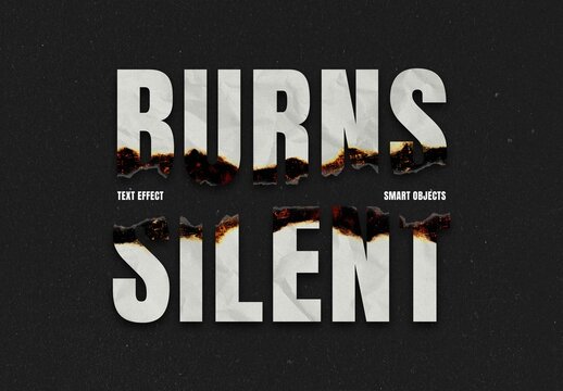 Burn Paper Text Effect Mockup With Generative AI