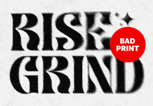 Distortion Text Effect Mockup