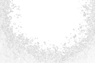 white snow christmas frame border isolated on white or transparent png