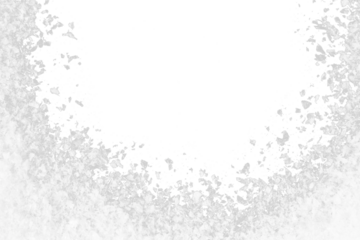 white snow christmas frame border isolated on white or transparent png