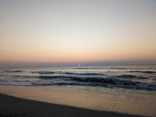 sunset on the beach