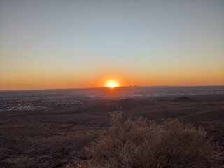 sunset in the mountains