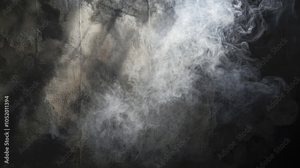 Aufkleber A swirling, ethereal cloud of smoke and mist emerges against a dark background, creating a mysterious and atmospheric effect.