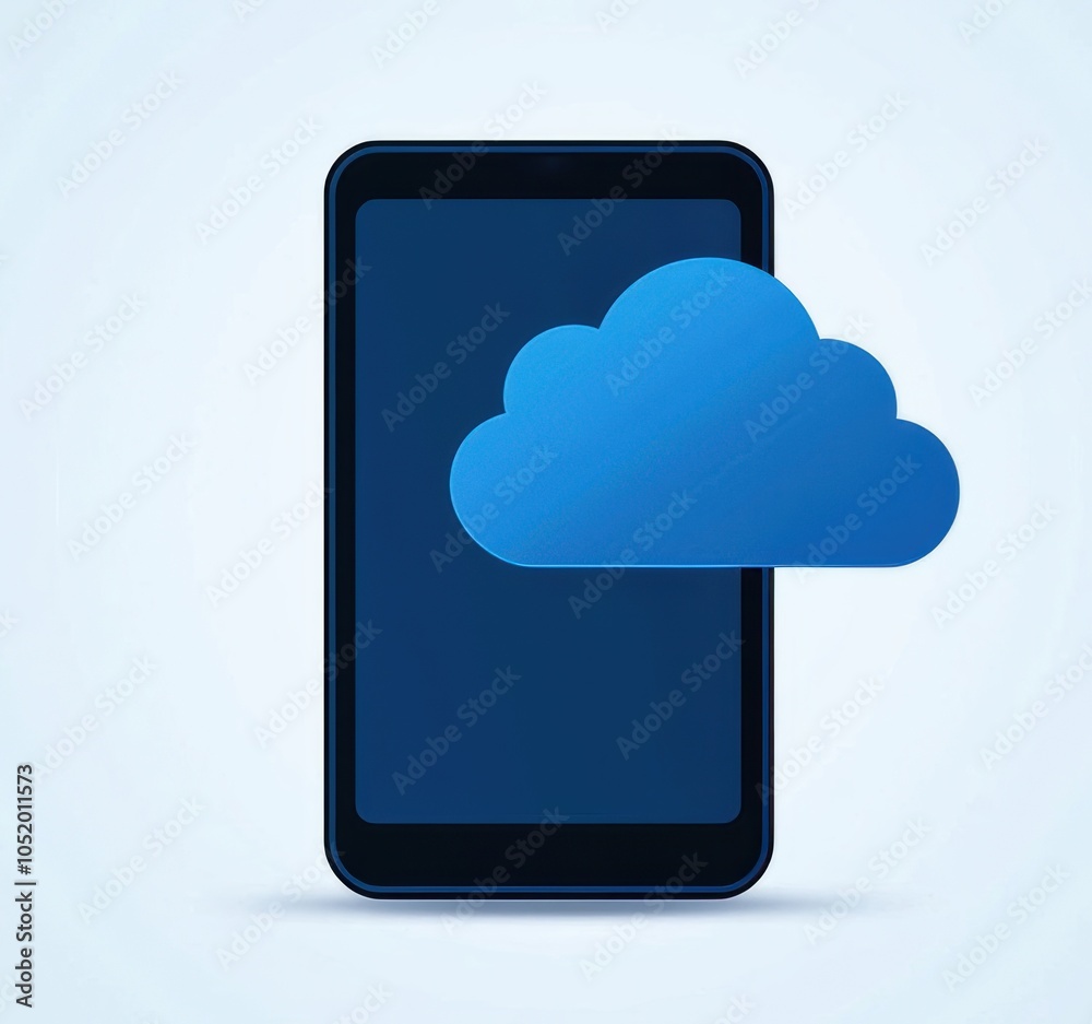 Poster illustration concept of cloud computing service for future, data storage, computing power without di