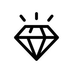 Brilliant, diamond line icon. linear style sign for mobile concept and web design. Symbol, logo illustration. transparent background SVG