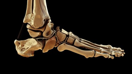 Illustration of clubfoot condition showing inward ankle positioning and altered bone structure, highlighting the physical characteristics and implications of this deformity.