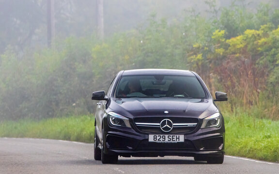 2014, MERCEDES-BENZ CLA CLA45  AMG on a misty morning