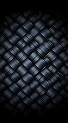 Fototapeta premium Woven texture pattern, black background