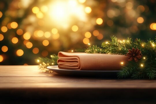 Napkins on a Decorated Holiday Tablescape Adding Seasonal Elegance and Festive Charm to Your Decorations for a Memorable Occasion with Beautifully Crafted Napkins in Seasonal Decor