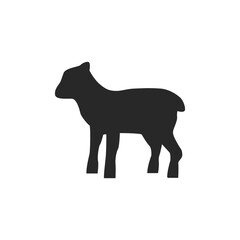 Cute lamb silhouette isolated on transparent background SVG. Lamb icon vector illustration design.