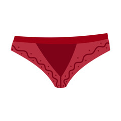 Woman underwear pantie vector cartoon illustration isolated on a white background.