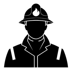 Fireman Silhouette vector illustration