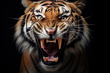 Obraz premium A angry tiger wildlife animal mammal.