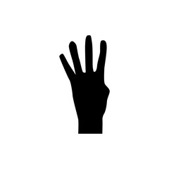 Fototapeta premium Hand silhouette isolated on transparent background SVG, Vector of human hands gesture, hand gesturing black, Black hand silhouette, vector illustration