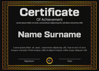 certificate of template