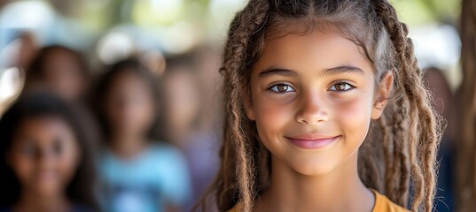 Fototapeta premium Close-Up Portrait of a Child's Innocent Face 