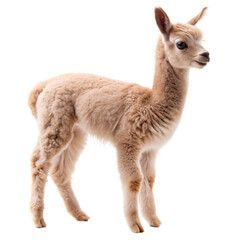 Baby Alpaca with White Background