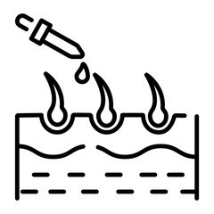 Hair nourishment icon in line style 