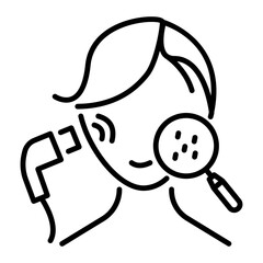 Dermatology icon in line style 
