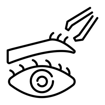 eyebrow plucking eye black outline clip art preview