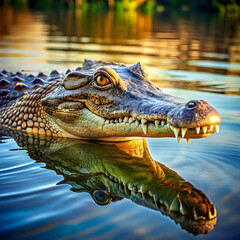 Obraz premium crocodile in water