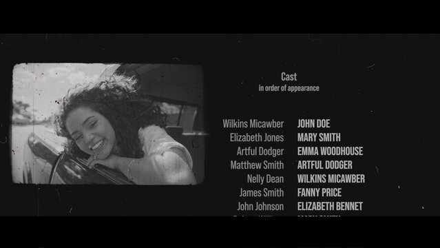 Old Fashioned Film Credits Roll Template